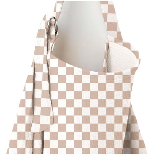 Breathable 100% Cotton Muslin Nursing Cover – Breastfeeding Privacy Apron with Arch Neckline, Versatile Stroller Cover & Multi-Use Baby Shower Gift