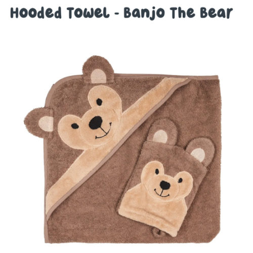 Hooded Towel - Banjo The Bear – Riff Raff Baby AU
