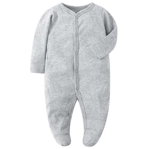ATAIKU Infant Baby Boys' Sleep and Play Footed Pajamas One-Piece Sleeper Button Romper Jumpsuit Cotton PJs For Newborn