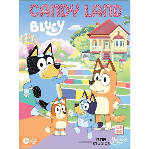 Hasbro Gaming Candy Land Bluey Edition Board Game | Ages 3 and Up | 2-6 Players | Play as Dad, Mum, Bluey, Bingo, Muffin, or Socks | Preschool Games | Kids Gifts (Amazon Exclusive)