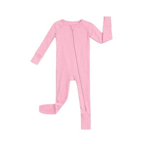 Liyah Loom® Signature Bamboo Baby Romper – Solid Color 2-Way Zipper Pajamas, Breathable Sleep & Play for babies 0–18M