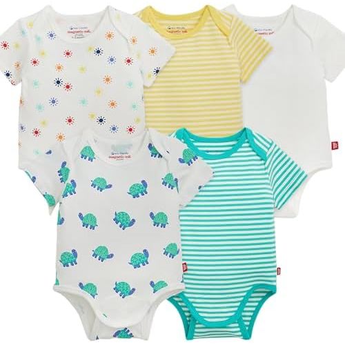 Magnetic Me Cloudstretch 5-Pack Bundle | Magnetic Baby Bodysuits