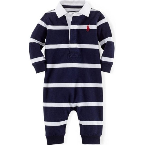 Rugby Stripe Romper, Newborn