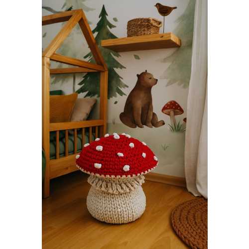 Handmade Mushroom Basket, Fall home accent, Forest kids room, For Toys, Kids Storage, Autumn Decor, Magical Home, Scandinavian Decor