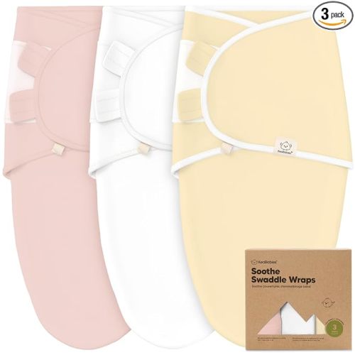 3-Pack Organic Baby Swaddle Sleep Sacks - Swaddles for Newborns, Infant 0-3 Months, Baby Girls, Boys, Soft & Snug Newborn Sleep Sack, Nursery Swaddling Blankets (Daffodil, OS)