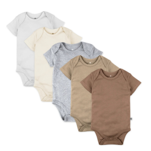 5-Pack Organic Cotton Short Sleeve Bodysuits | Honest Baby Clothing