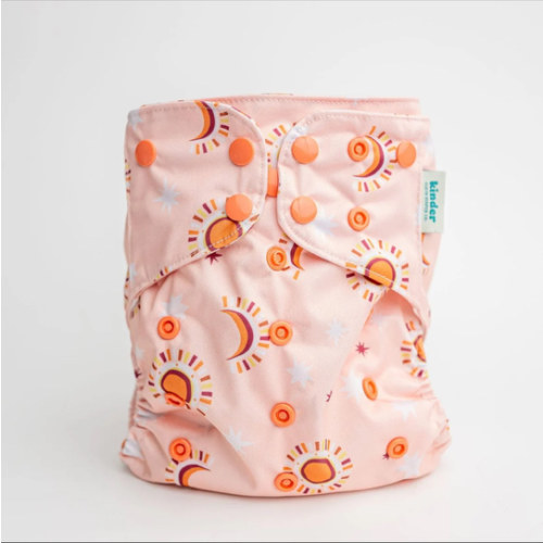 Space and Sky: Essentials Pocket Cloth Diaper with Athletic Wicking Jersey, Grows with your Baby