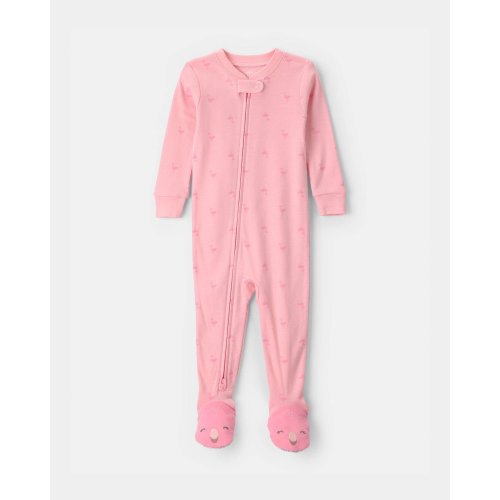 Baby Girl Flamingo 100% Cotton Snug Fit 1-Piece Pajama - Pink | Carter's