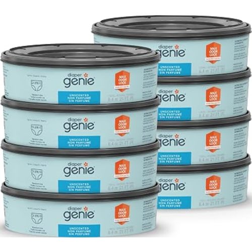 Diaper Genie Bags Refills 270 Count (Pack of 8) with Max Odor Lock | Holds Up to 2160 Newborn Diapers