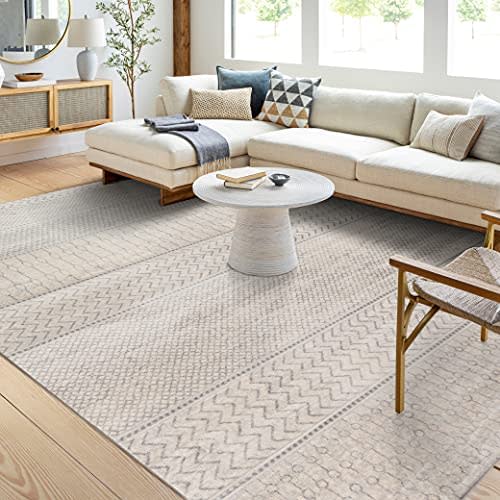 Artistic Weavers Hana Modern Moroccan Area Rug, 5 ft 3 in x 7 ft 3 in, Silver Grey