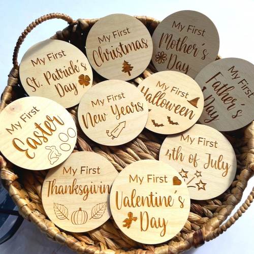 Baby's First Holiday Milestone Cards: Holiday Photo Props