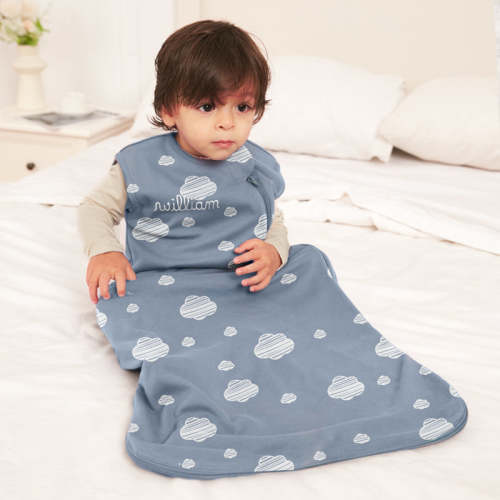 Sleeveless Sleep Sack 0.5 TOG - Organic Cotton - Blue Sky