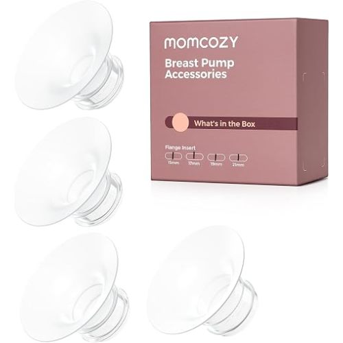 Momcozy M5 Smart APP Controlled Wearable Breast Pump, 2-Pack Quill Gray | Hands-Free and Wireless, 3 Modes 9 Suction Levels, BPA-Free, Portable Lightweight, 24mm Flange