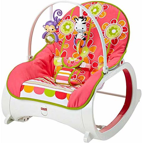 Fisher-Price Infant-to-Toddler Rocker Floral Confetti, stationary baby seat and rocker