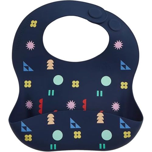 Magnetic Me Food Grade Silicone Magnetic Feeding Bib | BPA-Free, Stain Resistant and Dishwasher Safe