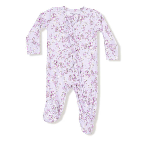 2-Way Zip Ruffle Footie, Sweet Dream Floral