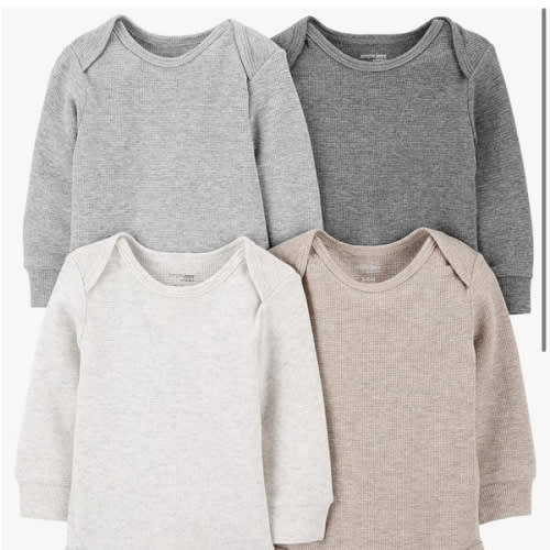Simple Joys by Carter's Baby 4-Pack Long-Sleeve Thermal Bodysuit