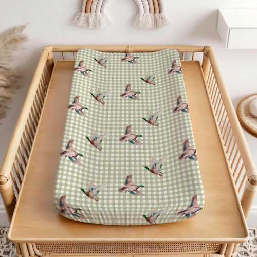 Mallard Duck Nursery Decor Changing Pad Cover for Hunting Nursery Decor