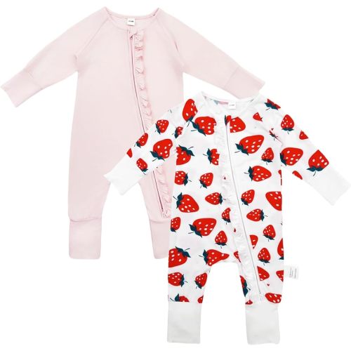 Bow Dream Baby Girl Romper Jumpsuit Bamboo Rayon Baby Clothes Boys & 2 Way Zipper Outfit Baby Clothes for Girls