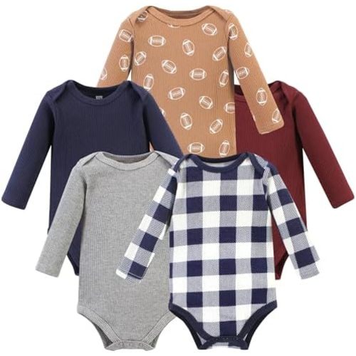 Hudson Baby unisex-baby Thermal Long Sleeve Bodysuits