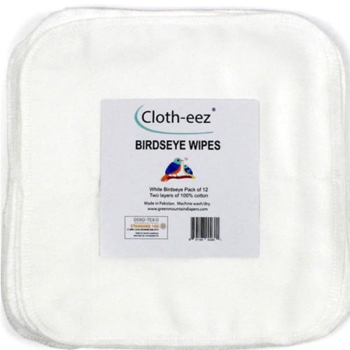 Cloth-eez Birdseye Wipes - Classic White