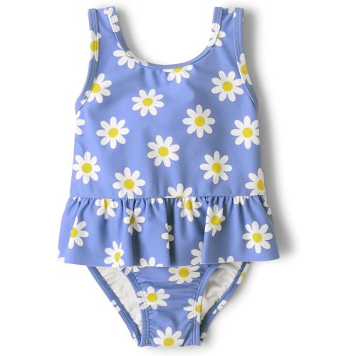 The Children's Place Girls' and Toddler One Piece Swimsuit - 9-12 Months - Daisy Peplum