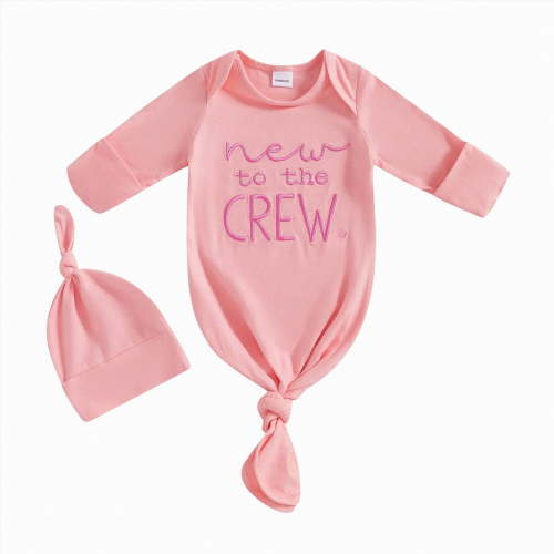 mgoYE Newborn Boy Girl Coming Home Outfit Baby Infant Outfits Cute Fall Winter Homewear Outfit Set and Hat(Pink,Newborn)