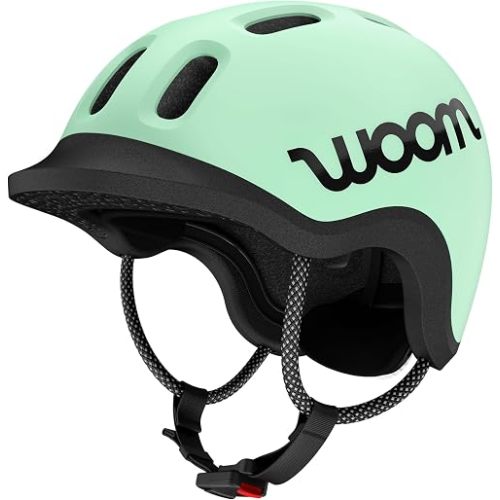 woom Ready Kids' Helmet, Adjustable Pinch-Free Children's Helmet with Reflective Details for Bicycle Riding, Scooting & Roller Skating, for Girls & Boys (Ages 1-14) - Mint - X-Small