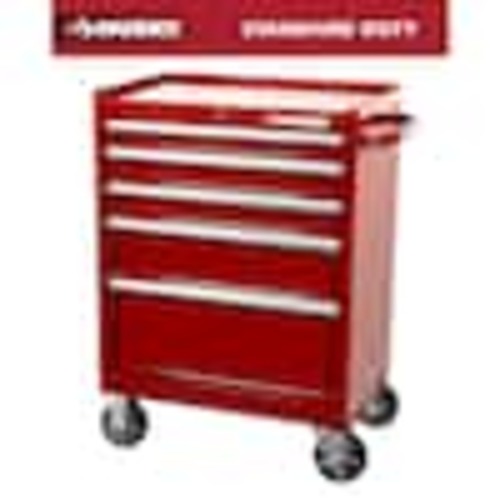 Husky Standard-Duty 27 in. W x 18 in. D 5-Drawer Red Rolling Tool Cabinet H27TR5RED
