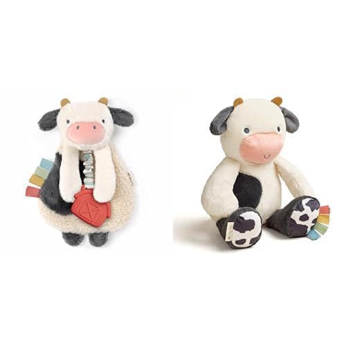 Itzy Ritzy Cow Plush Bundle - Includes Cow Lovey with Teether & Cow Plush Toy