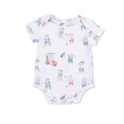 Golfing Teddy Bears - Short Sleeve Bodysuit