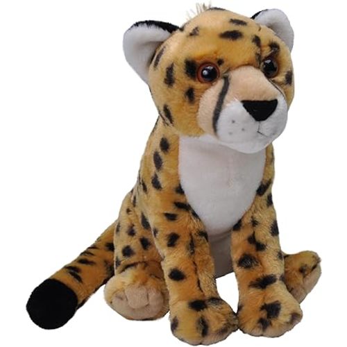 Wild Republic Cheetah, Cuddlekins, Stuffed Animal, 12 inches, Gift for Kids, Plush Toy, Fill is Spun Recycled Water Bottles (23852)