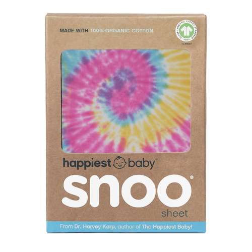 Happiest Baby SNOO Baby Organic Cotton Rainbow Bassinet Fitted Sheet for SNOO Bassinet - Tie Dye