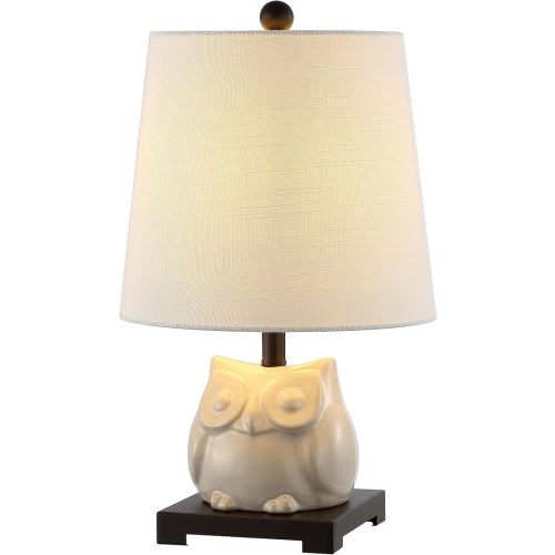 JONATHAN Y JYL3014B Justina 16" Ceramic Mini LED Table Lamp, Cottage,Transitional for Bedroom, Living Room, Office, Kids Room, Entryway, College Dorm, Bookcase, LED Bulb Included, Antique White
