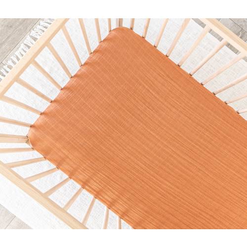 Deluxe Muslin Crib Sheet in Cedar