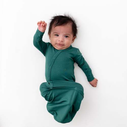 Bamboo Baby Bundler in Emerald | Newborn Gown | Kyte Baby