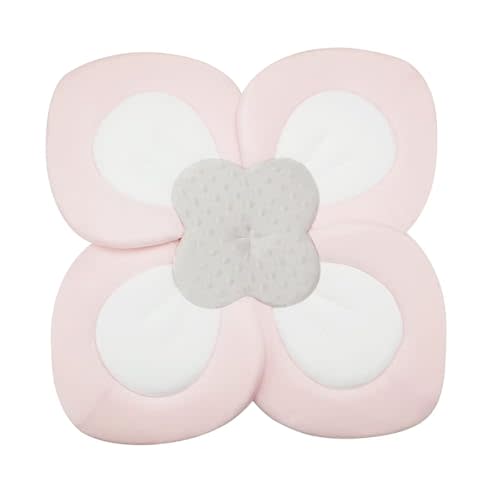 PandaEar Baby Bath Pad for Infant Newborn | Soft Flower Petals for Sink Bathtub Essentials Shower Gift (Pink)