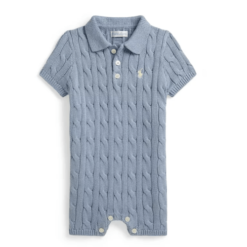 Baby Boys' Cable-Knit Shortall