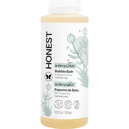 The Honest Company Foaming Bubble Bath Gentle for Baby, Naturally Derived, Tear-free, Hypoallergenic, Fragrance Free, Sensitive, 12 fl oz