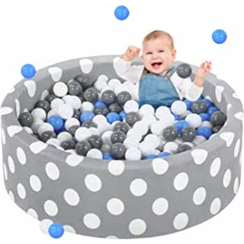 Moncoland Round Foam Kids Ball Pit for Babies, Large Toddler Ball Pit with Soft Sponge Kids Play Tent Ball Pool, Children Gift Idea for Baby Infant Indoor and Outdoor Game