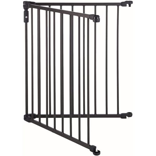 Toddleroo by North States - 3-in-1 Arched Décor Metal Superyard Two-Panel Extension: 48 Inch Play Yard Extension - Works with Metal Superyard Playpens - Matte Bronze