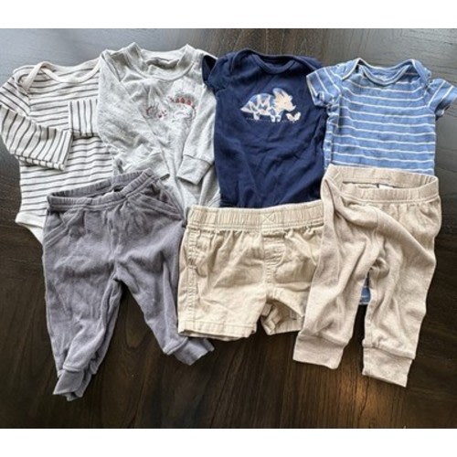 Carter’s Just One You Baby Boy 6M Clothing Lot 7 Pc Dinosaur Bodysuits Pants