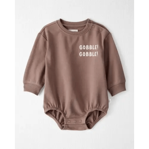 Baby Organic Cotton 'Gobble Gobble' French Terry Bubble - Little Planet | Carter's