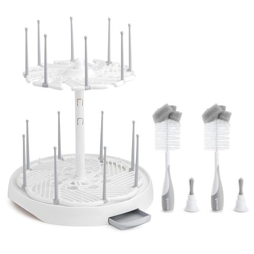 Munchkin® High Capacity Drying Rack and 2pk Sponge™ Bottle Brush