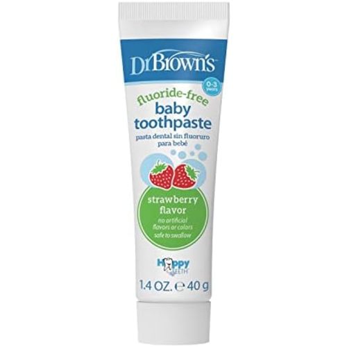 Dr. Brown's Fluoride-Free Baby Toothpaste, Strawberry, 1-Pack