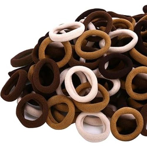 Mini Hair Ties for Girls, Toddlers and Infants - Tiny No Damage Ponytail Holders and Bands (Diameter 1 Inch, 4 Colors)