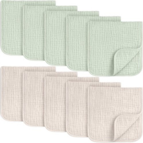 KeaBabies Lyra Muslin Burp Cloths Baby Boy, Girl, 100% Soft Cotton Muslin Burping Cloths for Newborn, Baby Rag 21"x10"