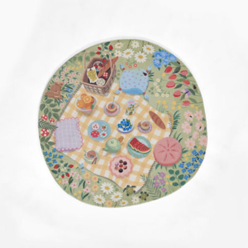 PlayGround rugs by Momeni Momeni Playground Tea Party Green Kid Rug Round & Reviews | Wayfair