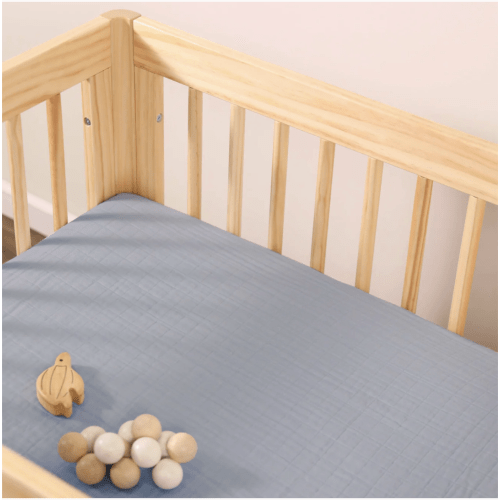 Babyletto All-Stages Midi Crib Sheet in GOTS Certified Organic Muslin Cotton
