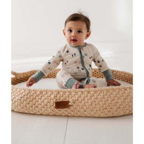 Long Sleeve Zip Romper Botanical - Babysprouts | Maisonette